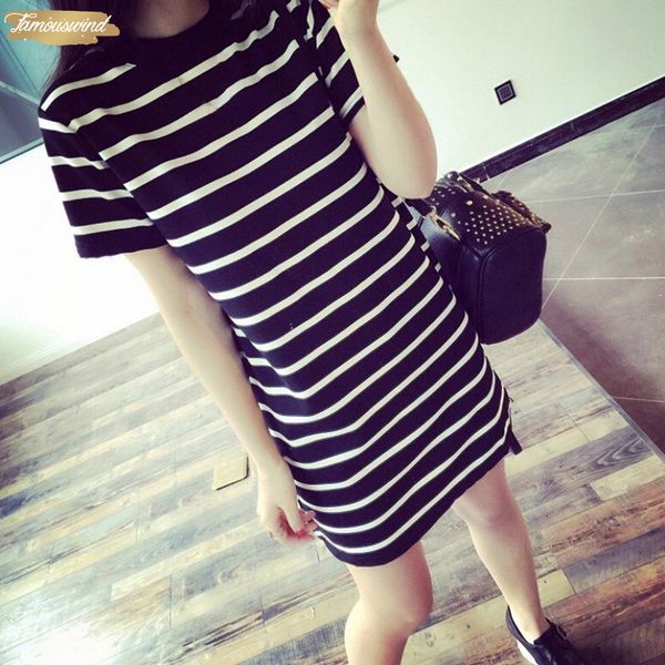 

dresses long korean tee shirt party dresses wild striped camisas femininas ropa tumblr vetement women dress, Black;gray