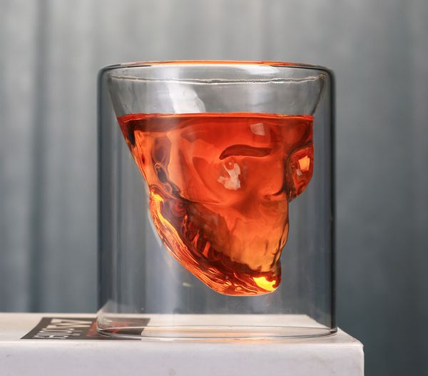 

skull glass mini wine cup sglass drink for whiskey hallowen decorate creative party transparent drinkware drinking glasses