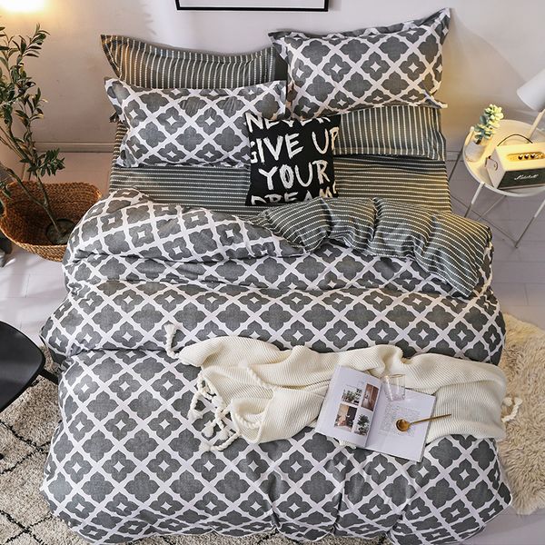 Ikat Geometric Diamonds Striped Stars Flower Pattern Bedding Set