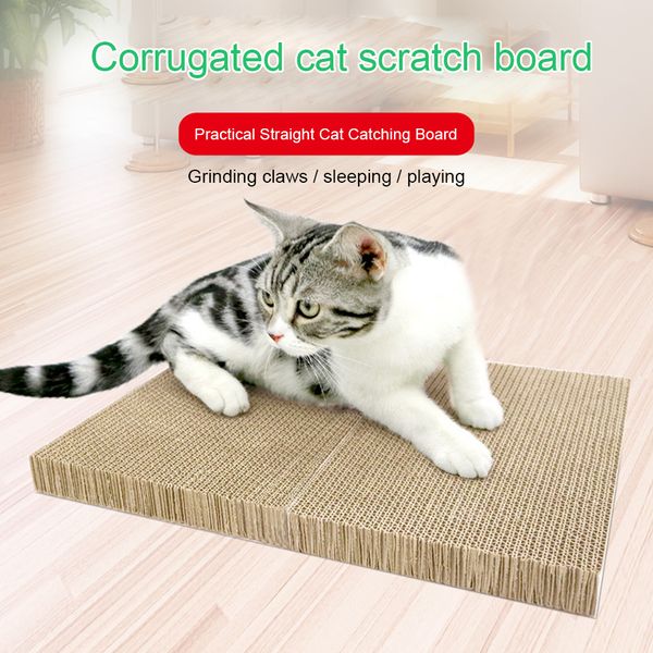 

игрушка кошка царапина доска шлифовальные когти домашнее животное играть многофункциональный главная кровать плита складной гофрированной бу