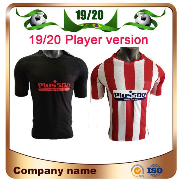 

19/20 Madrid Player version Home Soccer Jersey 2019 Away Black KOKE SAUL GODIN Soccer shirt DIEGO COSTA Football Maillot de foot