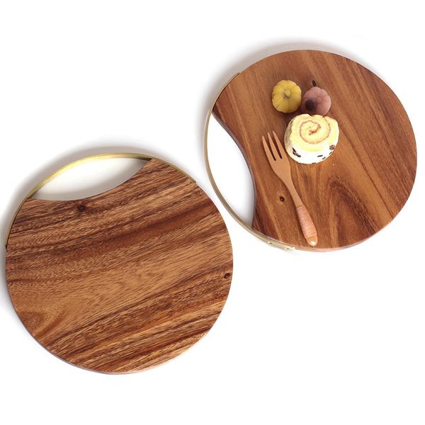 

solid wood, fruit cutting board, wood chopping board, kitchen circular chopping board
