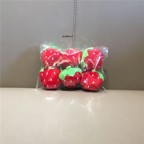 30 teile/los erdbeere Mini 4-6 CM obst puppe, kleine zubehör Plüsch Stofftier PUPPE