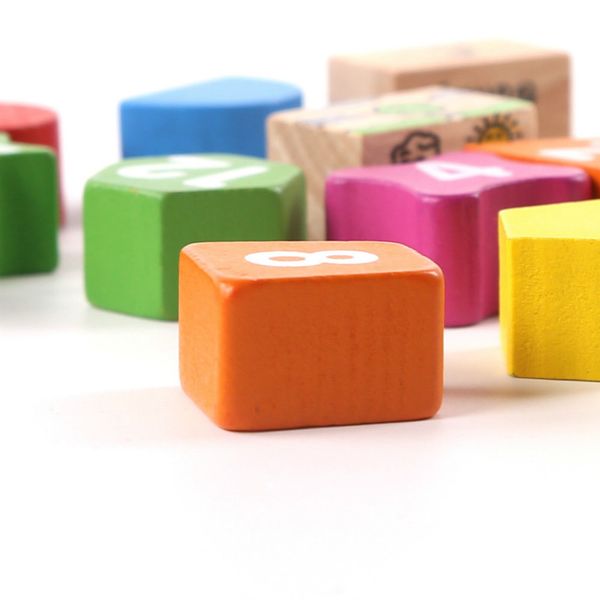 

montessori wooden digital time toys children cartoon animal digital clock cognitive shape matching blocks toys for children