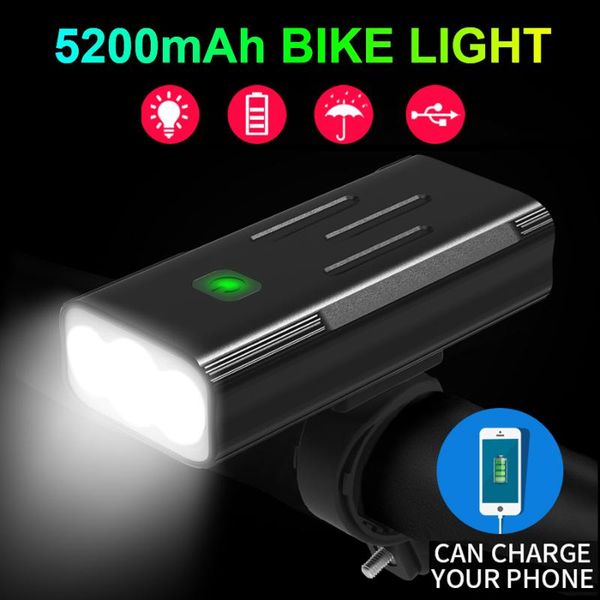 

newboler powerful bicycle light 5200mah as power bank usb rechargeable 1100 lumen front bike light waterproof led bike headlight