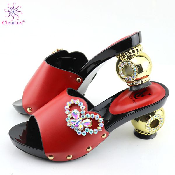 

new arrival rhinestone women wedding shoes decorated with rhinestone summer high heeled shoes for women elegant slip on, Black