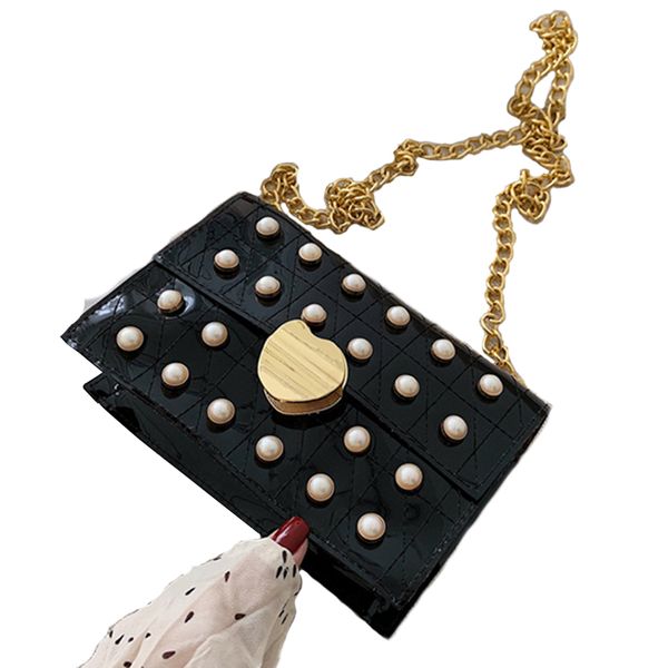 jhd-transparent gelatin bag pvc ladies lock buckle chain shoulder messenger bag