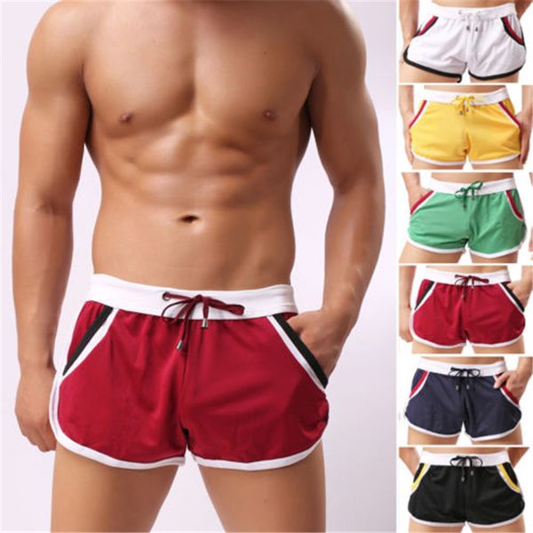 

2020 summer running shorts men sports jogging fitness shorts quick dry men gym fitness soccer sport gyms men's short bottoms, Black;blue