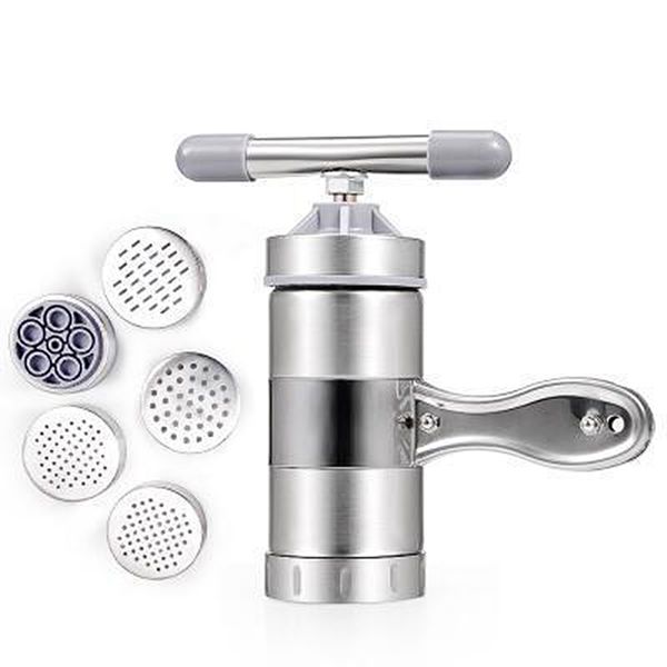 

stainless steel manual noodle maker pastas making machine press maker including 5 different molds