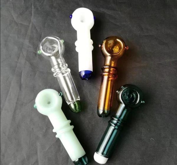 Accessori per bong in vaso di colore a doppia ruota, Pipa ad acqua in vetro Pipa percolatore Bong in vetro Bruciatore a nafta Tubi ad acqua Piattaforme petrolifere Fumo spirito