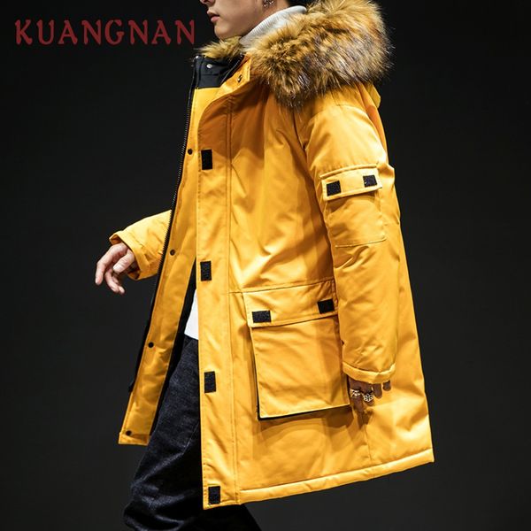 Großhandel Kuangnan Gelb Mit Kapuze Winterjacke Männer Kleidung Windjacke Herren Winter Parkas Mantel 2018 Langen Mantel Herren Pelz Parka 5xl Von Großhandel Kuangnan Gelb Mit Kapuze Winterjacke Männer Kleidung Windjacke Herren Winter Parkas Mantel 2018 Langen Mantel Herren Pelz Parka 5xl Von
