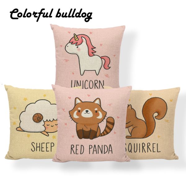 

turtle unicorn sloth cushion seahorse shark sheep pillow rabbit gothic room lumbar support pillowslip cover 43x43cm cotton blend