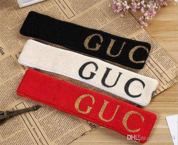 

designer elastic headband for women and men brand green and red striped hair bands head scarf for children headwraps gifts, Golden;white