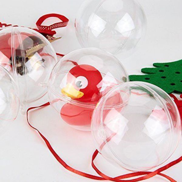 

5cm 8cm clear plastic craft ball acrylic transparent spherev christmas baubles