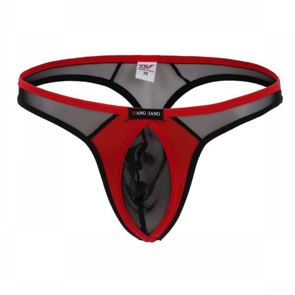 

mens mesh underwear shorts underpants soft breathable panties erotic underpants thongs and g strings mens, Black;brown