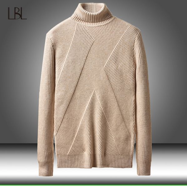 

winter warm turtleneck sweater men fashion solid knitted mens sweaters 2019 casual male slim fit pullover clothing man new, White;black