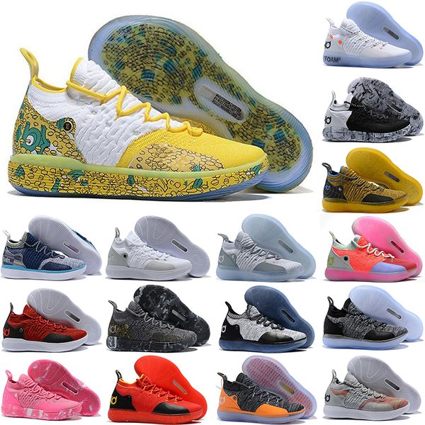 

2020 с коробкой stock x kd 11 ep foam pink paranoid oreo ice баскетбол обувь кевин дюрант 11s xi розовый синий мужские дизайнерские спортивн