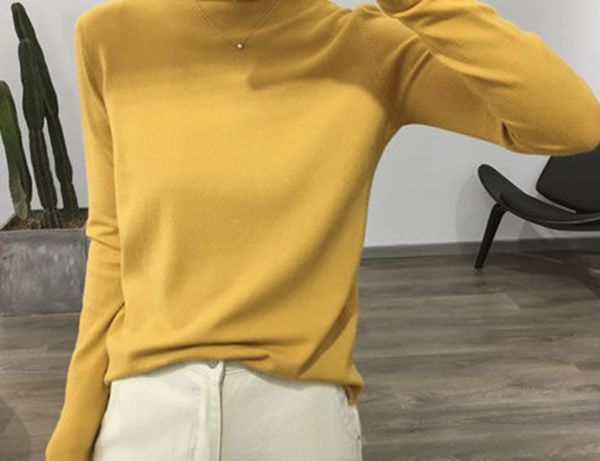 

2019 early autumn solid color o-neck sweater korean style women thin long sleeve knitted pullover, White;black