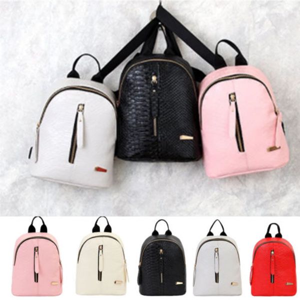 

fashion women pu leather backpack satchel handbag school bag black girls pu fashion bags