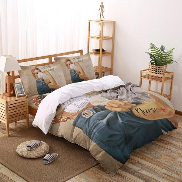 

retro american country woman printed bedding sets duvet cover set pillowcase bed sets home bedclothes bed linen