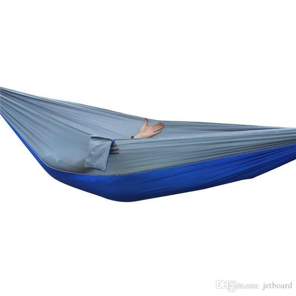 

upgraded type 270x140cm 210t nylon double hammock portable swing bed max load 250kg lightweight nylon portable hammock