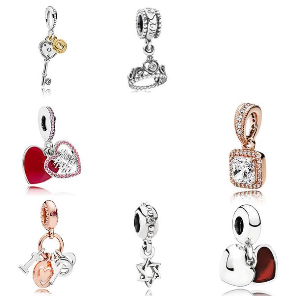 

2019 new 100% 925 sterling silver charm bead 796593 791556czr 796590en151 791461enmx 380378cz 786596czr 791167 791441nck, Black