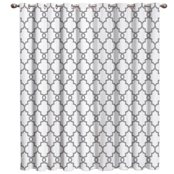 

curtain & drapes moroccan white and black pattern window treatments curtains valance dark blinds living room bathroom