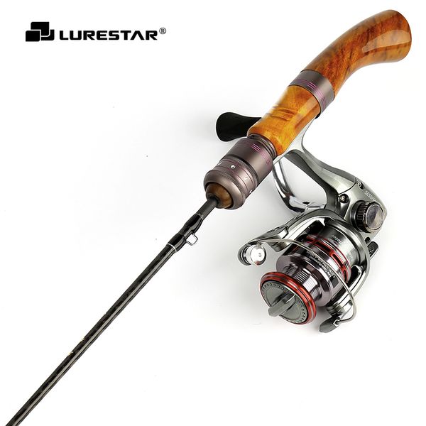 

2018 new japan fuji parts trout rod 1.4m wood handle spinning/casting fishing rod bass 4 section portable fishing