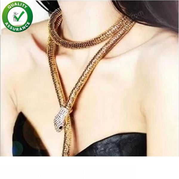 

iced out chains designer choker necklace temptation flexible bendable snake women fashion jewelry bendy chain twistable waistband belt rock, Silver