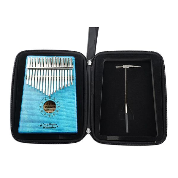

17 key wooden thumb piano kalimba in c music instrument toy gift portable with learning book tune hammer for beginner r30