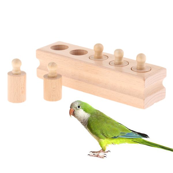 

puzzle building block training toy wood parrot toys for african grey macaw