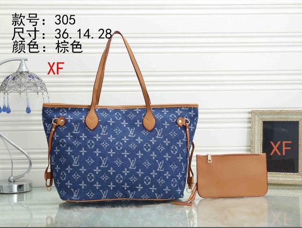 

2pcs/set high qulity classic designers womens handbags flower ladies composite tote leather clutch shoulder bags female purse with wallet 09
