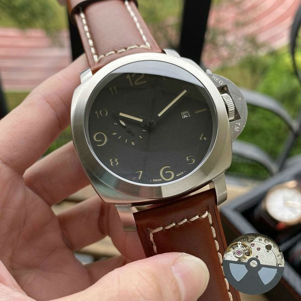 

men's watches 316l stainless steel watches waterproof 44*15mm automatic movement for man automatic wristwatches special edition wristwa, Slivery;brown