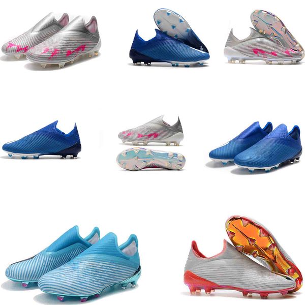 

2019 mens soccer cleats x 18+ fg soccer shoes high laceless messi original football boots outdoor x 19+ original