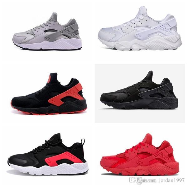 

nhrc1a airs huarache 1.0 4.0 men running shoes stripe red balck white rose gold women trainer shoes walking sport sneakers