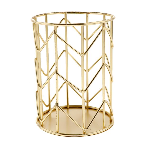 

wire metal pen holder desktable pencil cup,rose gold&golden