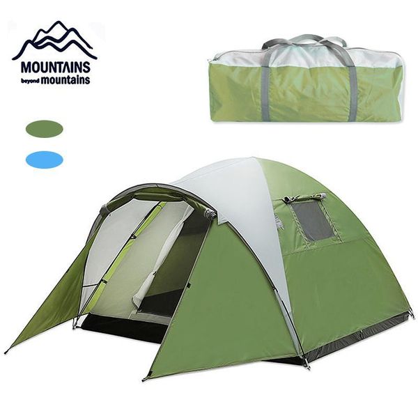 

портативный 3-4 человек ультра легкий открытый кемпинг палатка водонепроницаемая ткань палатка семья
