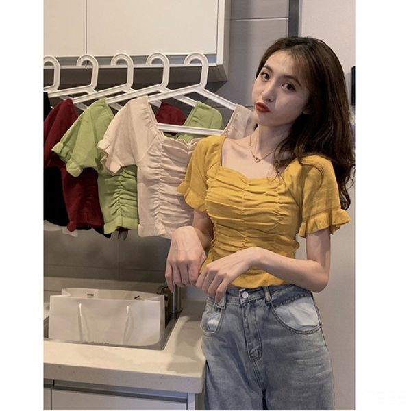 

2020 slim bm short jacket ins women's fashion niche collarbone navel-exposed scheming clothes clothing jacket clothing, White