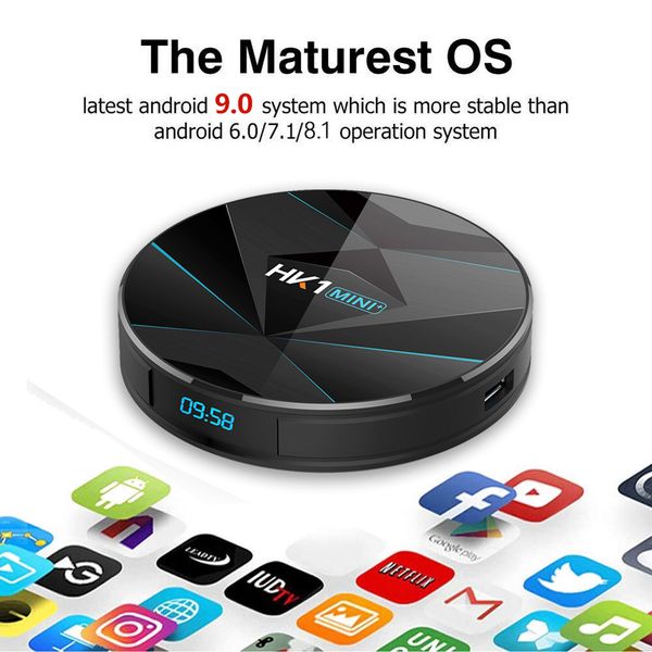 

Hk1 mini plus Android 9.0 TV Box 2 ГБ 16 ГБ RK3318 4k Dual Wi-Fi Bluetooth4.0 IPTV Медиа-плеер ПК TX3 МИНИ