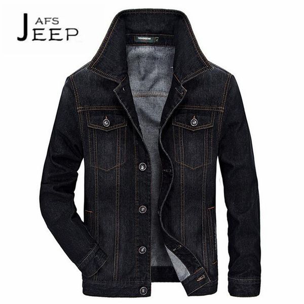 

ji pu black/blue man's fashion denim jacket singe buttons cotton water washed denim cardigan outwear cowboy jacets, Black;brown