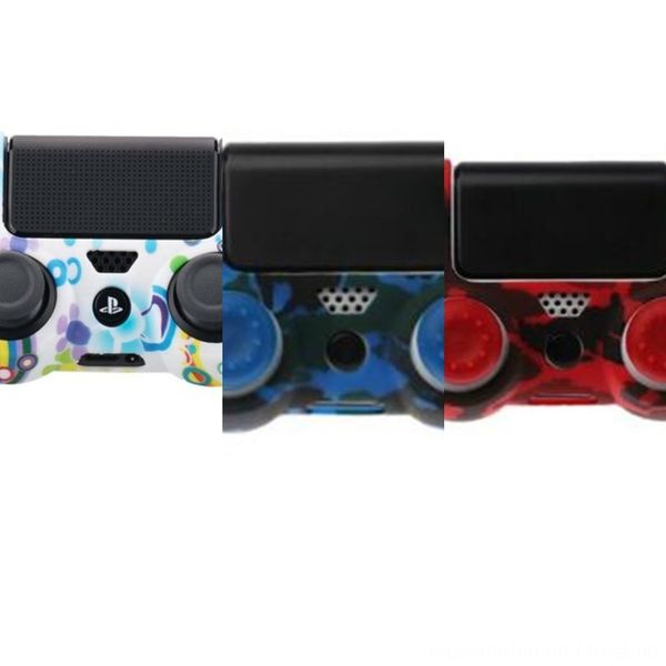 

khu8i studded anti-slip silicone rubber cover skin case with ps4 ds4 controller slim pro for 2 capsshipping