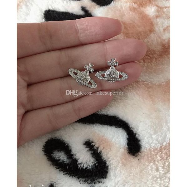 

new arrival satellite planet silver earring women rhinestone orbit earring jewelry gift for love girlfriend high quality, Golden;silver