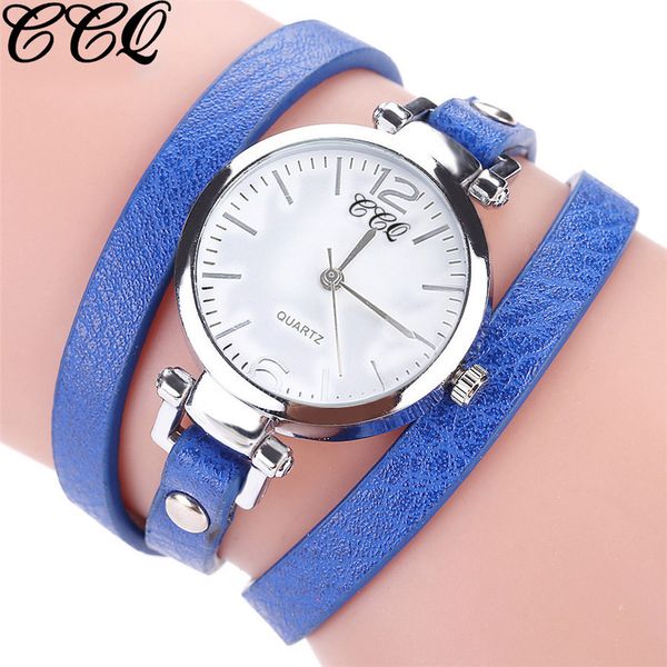 

женщина часы 2019 ccq вскользь analog quartz кожаный браслет часы relojes пункт mujer баян кол- saati дам часы, Slivery;brown