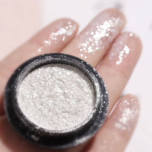 

nail decoration manicure glitter powder polarized fine powder gel glitter paint manicure charm, Silver;gold