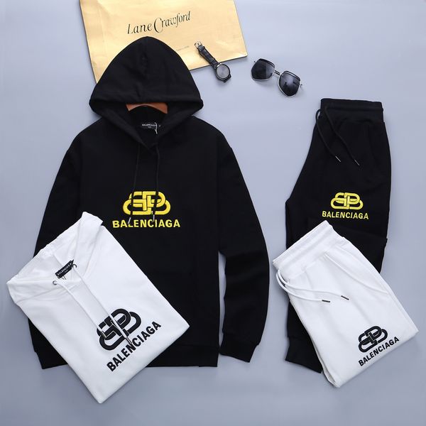 

designer sportswear men see autumn men's luxury sportswear jogger suit jacket pants sets sportswear printed cotton, Gray