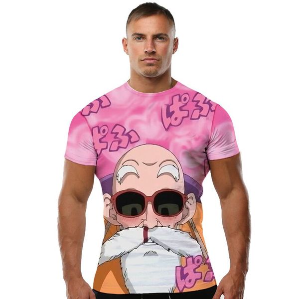 

new fashion japan anime dragon ball master roshi t shirt goku 3d print men/womens summer round collar short sleeve casual u1469, White;black