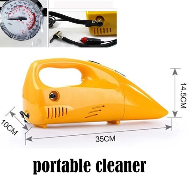 

90w easy use car vacuum cleaner 2 in 1 inflator air compressor portable handheld mini with air pump