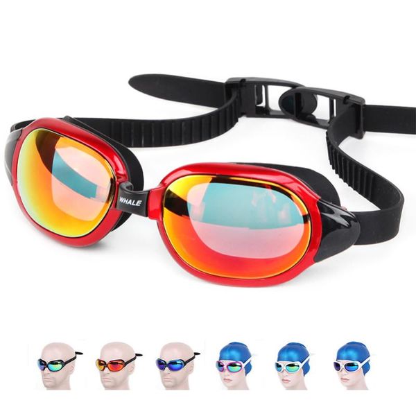

whale professional brands waterproof silicone swimming glasses anti-fog uv swim goggles for men women goggles eyewear