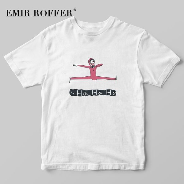 

emir roffer funny girl print t-shirt ulzzang korean t shirt women graphic tees fashion harajuku kawaii shirt summer, White