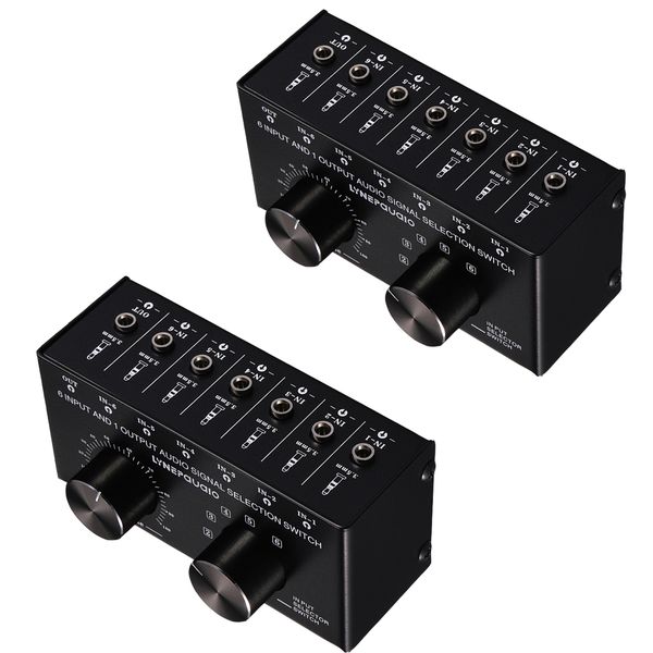 

1 pair 6 in 1 out audio signal selection switcher switch volume